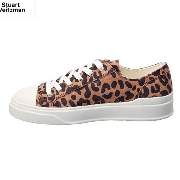 STUART WEITZMAN
 Sammy Low Top Sneaker
Cheetah Suede women size 10 like new - Picture 3 of 16